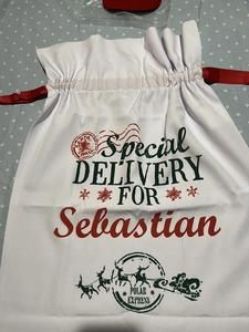 New Big Christmas Gift’s Bag Personalized For “Sebastian”